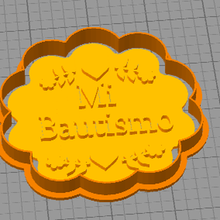baptism cookie cutter 3d print model - Mito3D