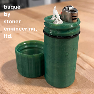 baqu -- joint holder case stoner engineering ltd Tools weed low poly cannabis marijuana smoking tool container o-ring cigarette blunt lighter 3d print accessory water resistant 3d print model - Mito3D