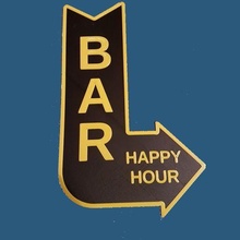 bar - happy hour sign 3d print model - Mito3D