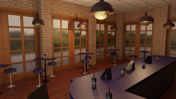 Barra cafeteria restaurante bar 3d print model - Mito3D