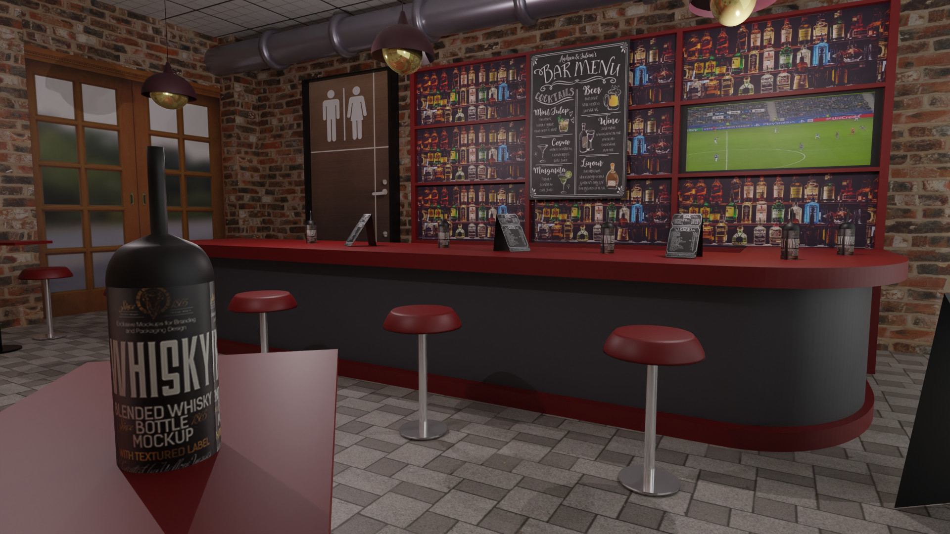 bar cafetería restaurante pub 3D print model - Mito3D