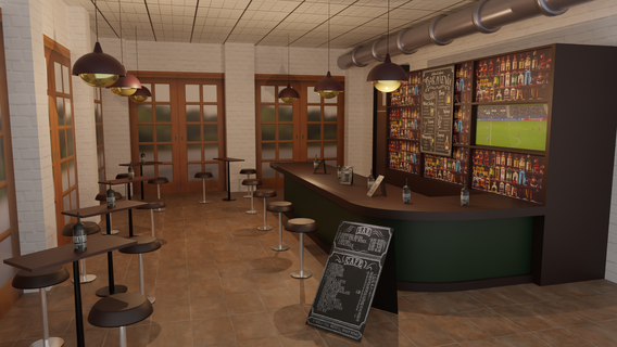 bar cafetería restaurante pub 3d print model - Mito3D