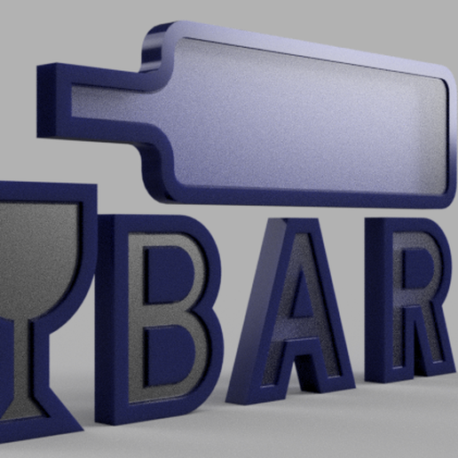 bar signe art 3D print model - Mito3D