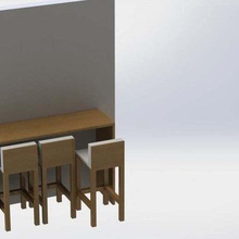 bar table chairs home model furniture chair 3d print model - Mito3D