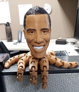 baracktopus mafsallı barack Obama esnek ahtapot Devlet Başkanı dokunaç dokunaçlar 3d baskı 3d print model - Mito3D