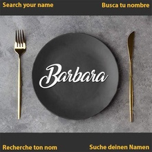 Barbara Nom banquet mariage communion dîner assiette table décoration nom 3d print model - Mito3D