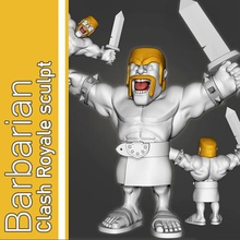 barbarian clash royale game archer battle role tabletop dungeons dragons d figurine joker spiderman mobile games gaming gamer paladin skeleton witcher firefighter legendary league legends lol wow world warcraft clans supercell king warrior sword pop culture fortnite google play toy action figure statue collectible zbrush pekka goblin war party mage witch 3d print model - Mito3D