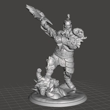 barbarian demon slayer miniature model fantasy games dnd 3d print model - Mito3D