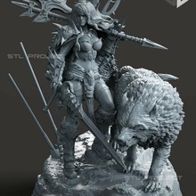 barbar kız Şeytan iii hayran Sanat anime şekil 3dprint oyuncak takım minyatür heykel şeytan Avcısı 3d print model - Mito3D