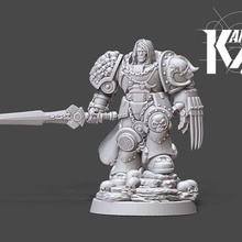 barbarian space - 35 mm scale game character human miniature figurine 3d print warrior fantasy wargame tabletop conan boardgame dd sci-fi 3d print model - Mito3D