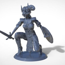 barbarian art woman 3dprint fantasy 3d print model - Mito3D