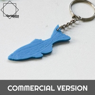 barbate fish keychain commercial version key rings guesthouse accessories personalized fishing decoration gift collectibles unique design sea kawaii aesthetic 3d print model - Mito3D