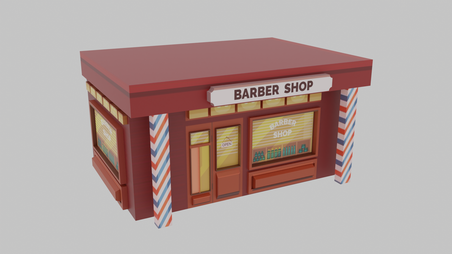 barber shop 3D print model - Mito3D