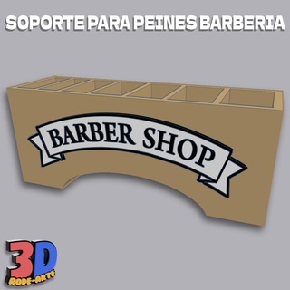 coiffeur boutique peigne supporter + timbre coiffure salon soutien boîte titulaire outil 3d print model - Mito3D