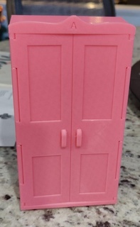 barbie armoire - shoe cabinet separate doors Game toy 3d print model - Mito3D