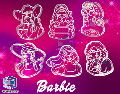 barbie cookie cutter barbie barbie cookie barbie cutter  3d print model - Mito3D
