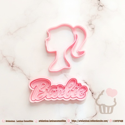 barbie galleta cortador equipo hogar casa corte sello estampado cocina pastelería tienda panadería galletas silueta busto cara logo 3d print model - Mito3D