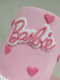 barbie cursive word cutter cutting marker stamp cookie 3d print model - Mito3D