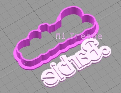 barbie cutter marker 3 cutting stamp cookie 3d print model - Mito3D