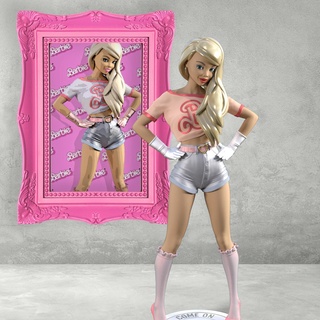 barbie doll figurine margot robbie mattel miniature statuette woman girl female toy pop movie 3d print model - Mito3D