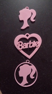 Barbie pendientes joyería joya aros 3d print model - Mito3D