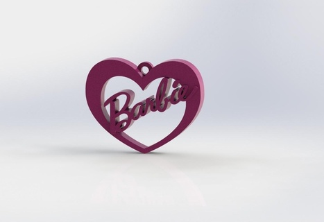 Barbie brincos aro colar pingente chaveiro pendente brinco pescoço 3d print model - Mito3D