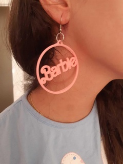 barbie earrings cinema matel 3d print model - Mito3D