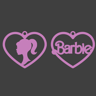 Barbie pendientes collar llavero colgante pendiente lindo kawaii encanto aros película joyería muñeca rosado rubia mujer Arte Moda 3d print model - Mito3D