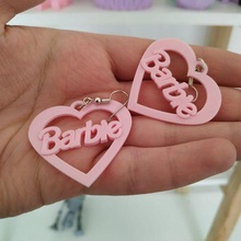 Barbie brincos joalheria aros chave anel pendente 3d print model - Mito3D