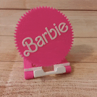 Barbie pieghevole cellula Telefono titolare supporto barby barbi ken mattel 3d print model - Mito3D