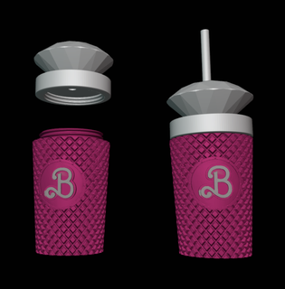 Barbie verre diamant couvercle 3d print model - Mito3D