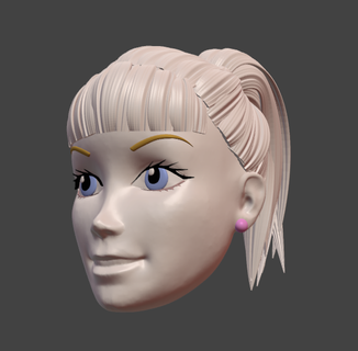 barbie head cosplays helmet mattel cosplay ken 3d print model - Mito3D