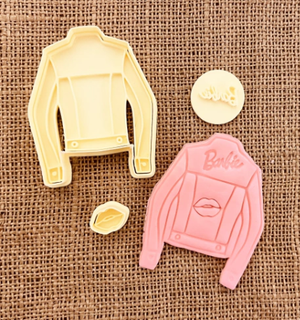 barbie jacket stamp cookie cutter seal cutting cookies 3d print model - Mito3D