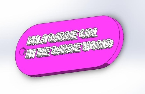 barbie keychain girl world movie 3d print model - Mito3D