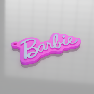 Barbie llavero conocido película stl 3d print model - Mito3D