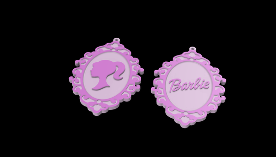 barbie keychain Jewelry 3d print model - Mito3D