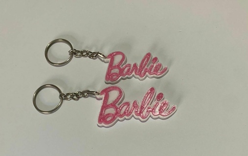barbie keychain key ring 3d print model - Mito3D