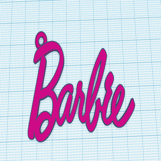 Barbie portachiavi logo film chiave accessorio moda 3d print model - Mito3D