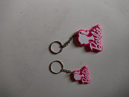 barbie keychain key rings accessories hoops earrings jewelry ken doll pink toys 3d print model - Mito3D