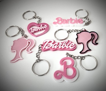 barbie keychain x 5 ken key rings fashion girls children toy 3d print model - Mito3D