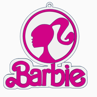 Barbie porte clés impression endroit poupée charme élégant adorable high quality solide durable souvenir iconique ventilateur mode accessoire amusement pratique cadeau rose relief 3d print model - Mito3D