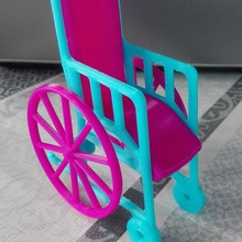 barbie çocuk tekerlekli sandalye ev oyuncak rolstoel tekerlek 3d print model - Mito3D