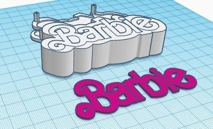 Barbie lampe cinéma films jouet rose 3d print model - Mito3D