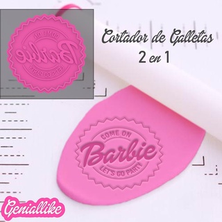 barbie lets go party cookie cutter fondat plasticine mold marker play doh resin decoration cake 3d print model - Mito3D
