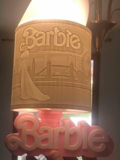 barbie lito lamp Art led lithophanie 3d print model - Mito3D