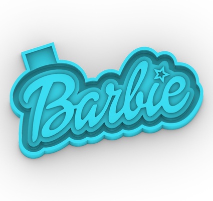 barbie logo - freshie mold silicone box home 3d model molding mould stl to a manufacture of molds boxes 3d print model - Mito3D