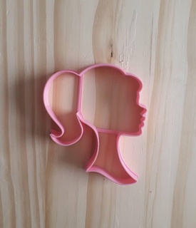 Barbie logo silhouette biscuit coupeur argile fondant 3d print model - Mito3D