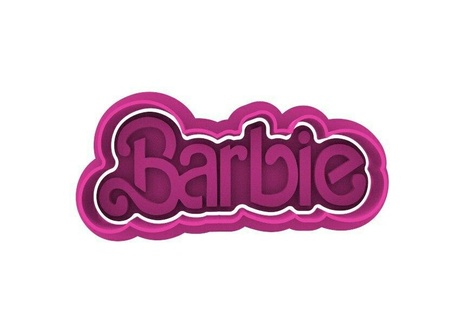 Barbie logo Galleta cortador cortadores galletas fondant sellos superior stl conocido corte 3d print model - Mito3D