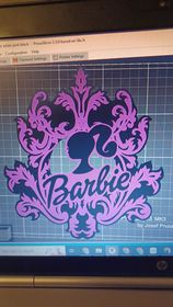 barbie logo fancy wall art decoration cake topper party deco decor gift magnet etc frame 3D print model - Mito3D