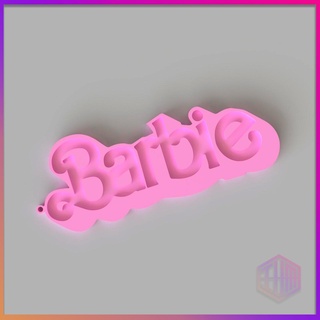 barbie logo keychain keychain barbiie movie ken brooch pending  3d print model - Mito3D